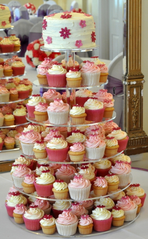This is the most recent wedding cupcake tower I have made just a couple of